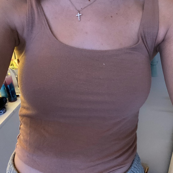 Dusty rose pac sun crop top - Picture 2 of 2